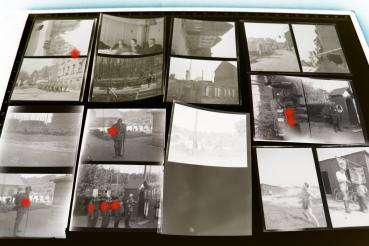 17 alte Negativbilder - Reichsarbeitsdienst Bayern ?? Edelweiss an der Mütze